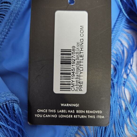 Pretty Little Thing Fringed Maxi Skirt Coverup Bikini Set Plus Size 22 Vacation - Picture 9 of 16
